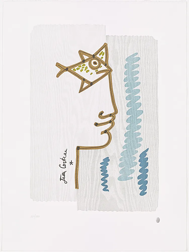 Lithografie Cocteau - Oeil de poisson 