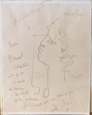 Geen Techniek Cocteau - Orphée à la lyre. Dessin signé