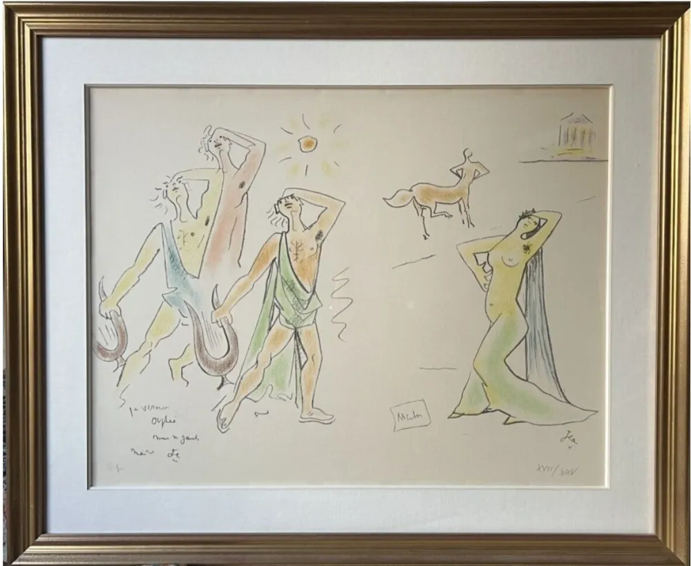 Lithografie Cocteau - Orphée et Eurydice