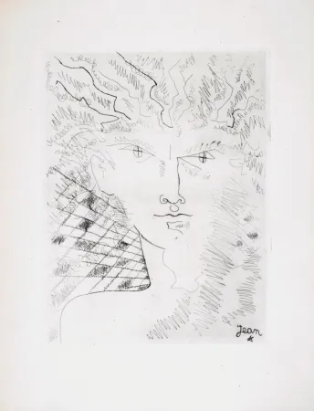 Ets Cocteau - Portrait surréaliste, 1946