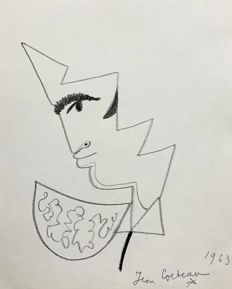 Geen Techniek Cocteau - Profil de Torero. 1963. Dessin 