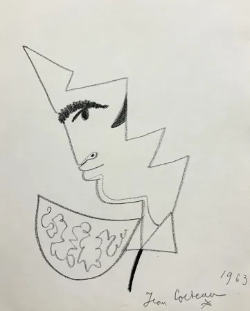 Geen Techniek Cocteau - Profil de Torero. 1963. Dessin 
