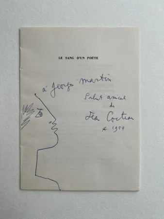 Geïllustreerd Boek Cocteau - Profile with Laurel Wreath, 1959