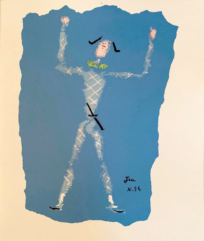 Lithografie Cocteau - Sous le manteau de feu