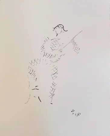 Lithografie Cocteau - Sous le manteau de feu