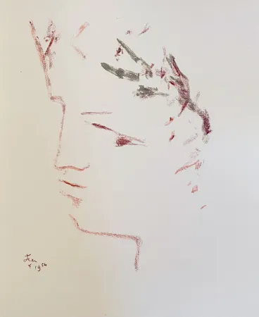 Lithografie Cocteau - Sous le manteau de feu