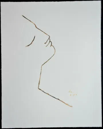Lithografie Cocteau - Sous le manteau de feu