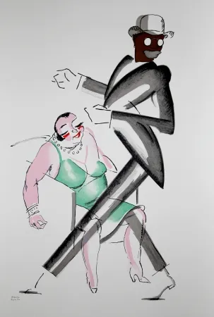 Lithografie Colin - LE TUMULTE NOIR / BLACK THUNDER - 1927