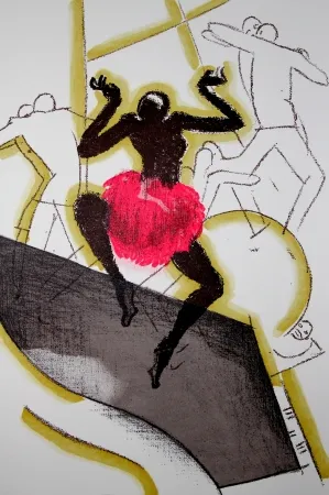 Lithografie Colin - LE TUMULTE NOIR / BLACK THUNDER - Joséphine Baker - 1927