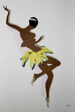 Lithografie Colin - LE TUMULTE NOIR / BLACK THUNDER - Joséphine Baker - 1927