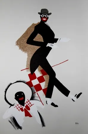 Lithografie Colin - LE TUMULTE NOIR / BLACK THUNDER - Joséphine Baker - 1927