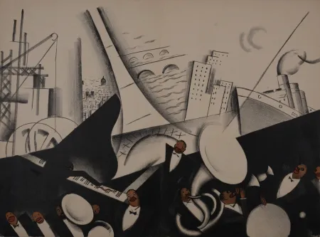 Lithografie Colin - Le Tumulte Noir, Jazz Orchestra, C. 1927