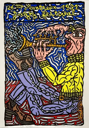 Zeefdruk Combas - 26ème Festival de Montreux, 1992 – Signée à la main