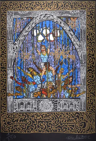 Lithografie Combas - Citius, Altius, Fortius