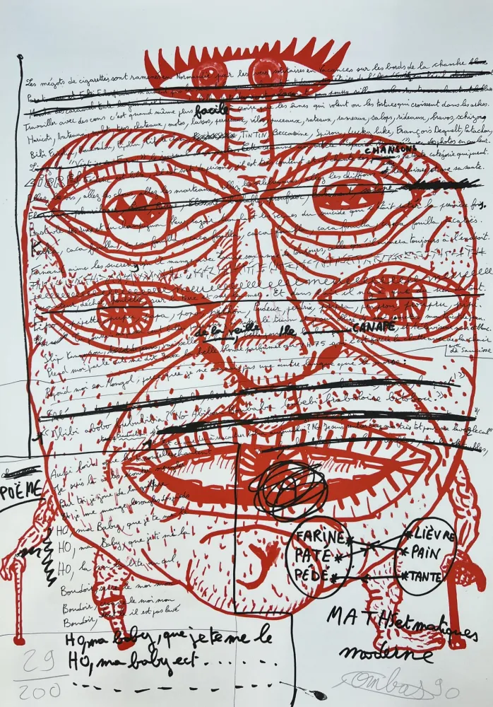 Lithografie Combas - Feu №2