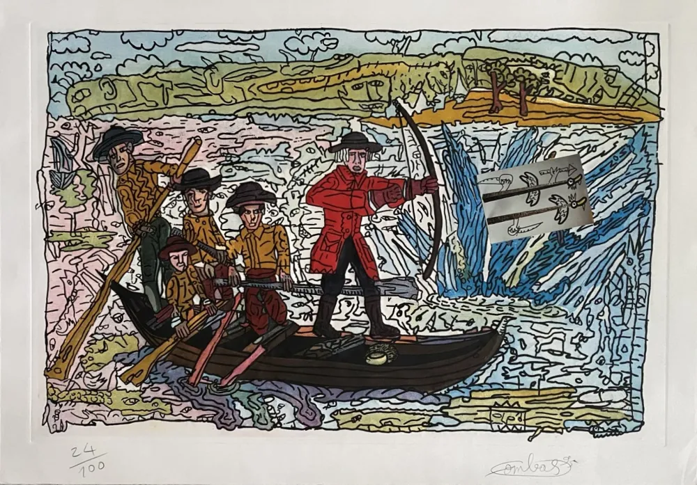 Ets En Aquatint Combas - La chasse au canard