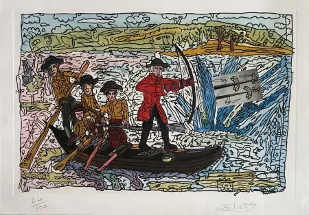 Ets En Aquatint Combas - La chasse au canard