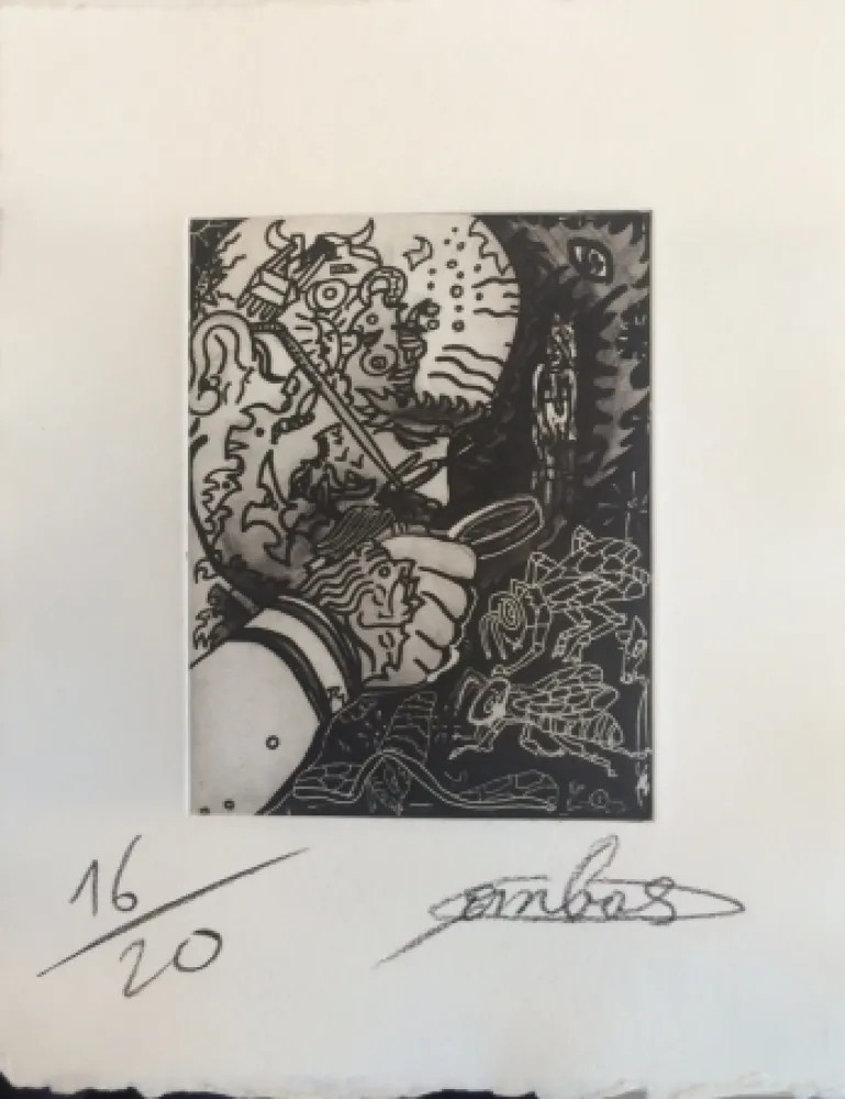 Ets En Aquatint Combas - La sagesse des abeilles