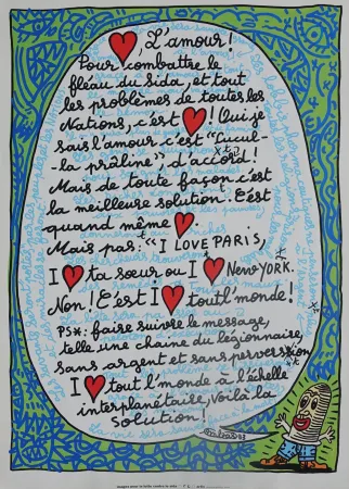 Zeefdruk Combas - L'amour