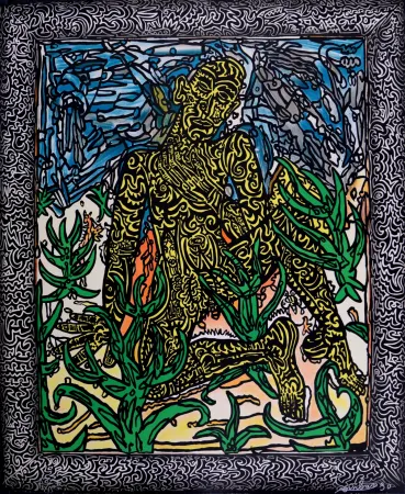 Zeefdruk Combas - L'Homme jaune, 1990