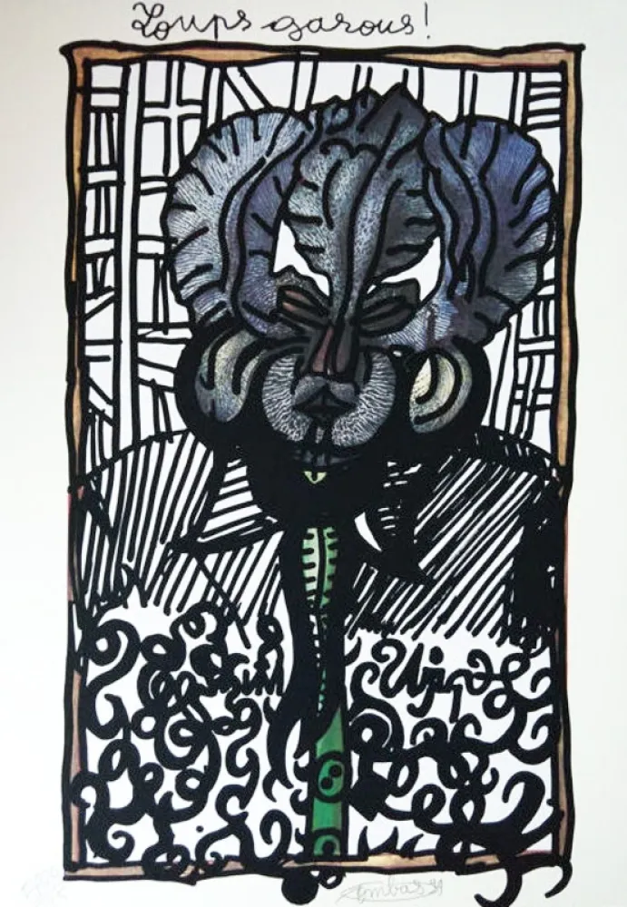 Zeefdruk Combas - Loups Garous