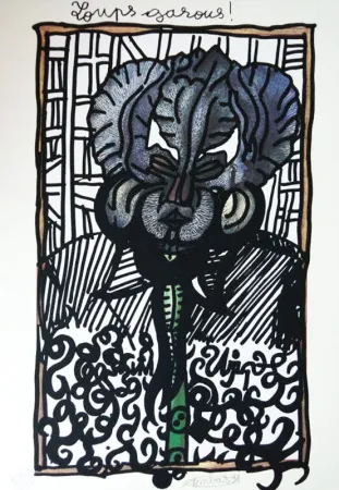 Zeefdruk Combas - Loups Garous