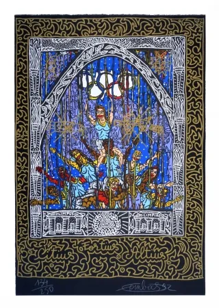 Zeefdruk Combas - Olympic centennial