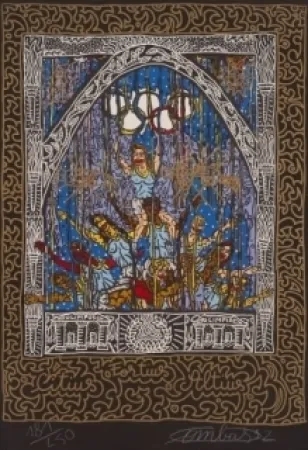 Lithografie Combas - Olympique 92