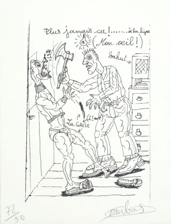 Lithografie Combas - Plus jamais ça !