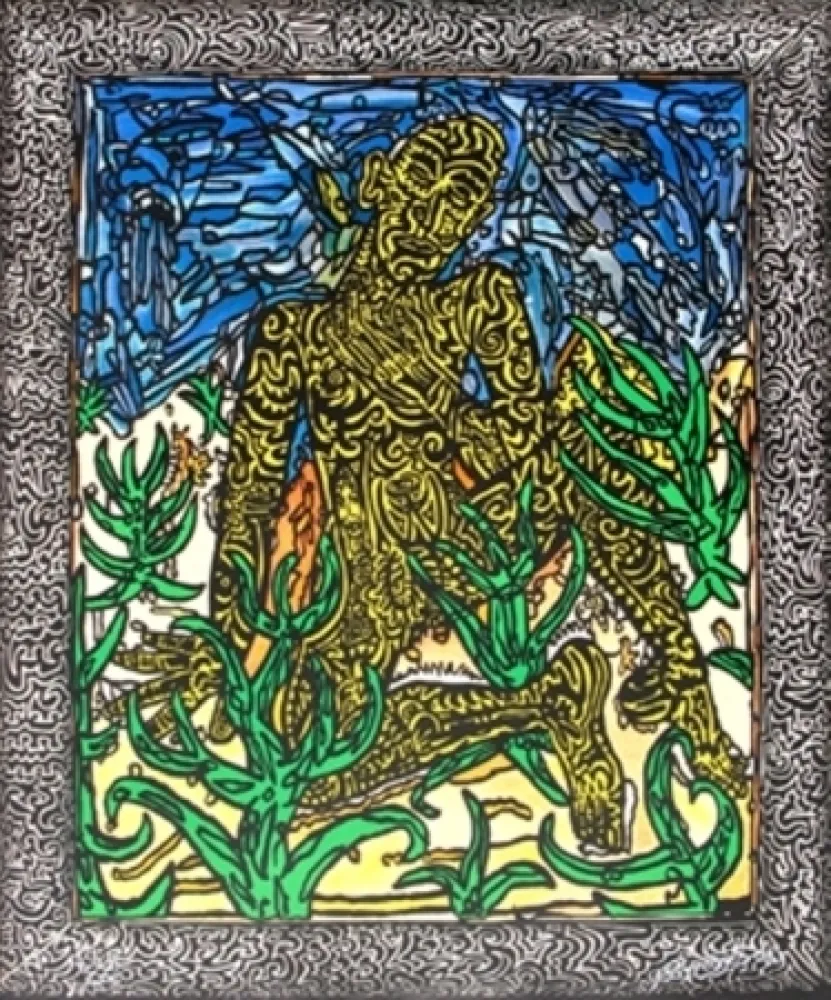 Lithografie Combas - The Yellow Man