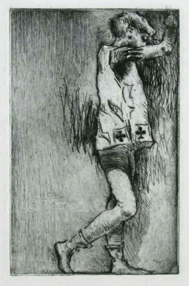 Gravure Conconi - FANTE DI FIORI ( The knave of clubs ) 