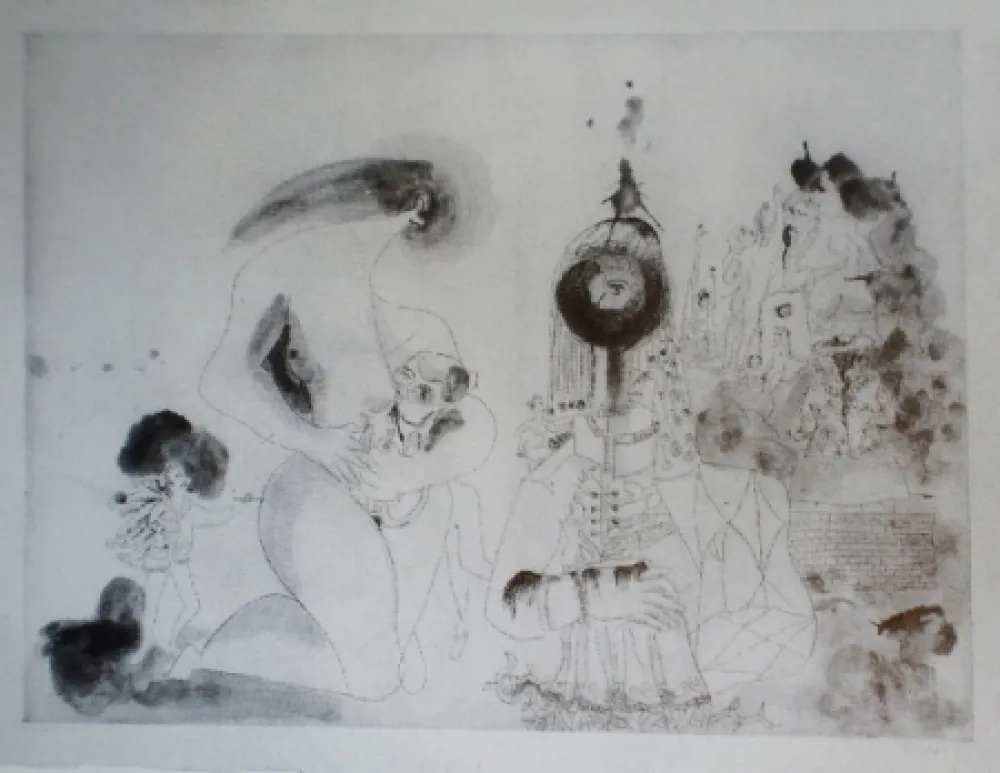 Ets En Aquatint Condo -  More sketches of Spain-For Miles Davis 12 