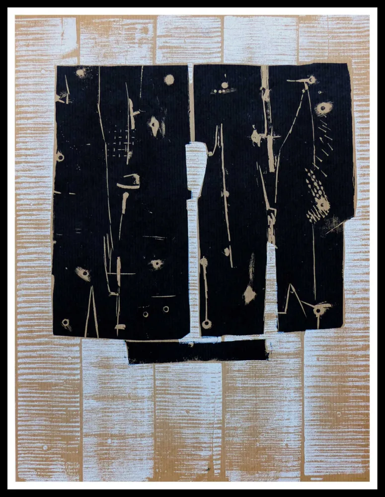 Houtsnede Consagra - GRAVURE SUR BOIS 