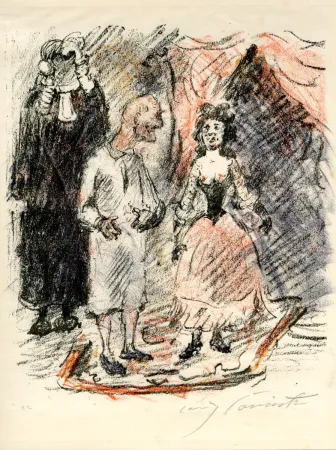 Lithografie Corinth - Aline und der Präsident