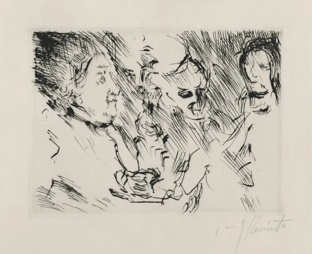 Droge Naald Corinth - Drei Personen am Tisch