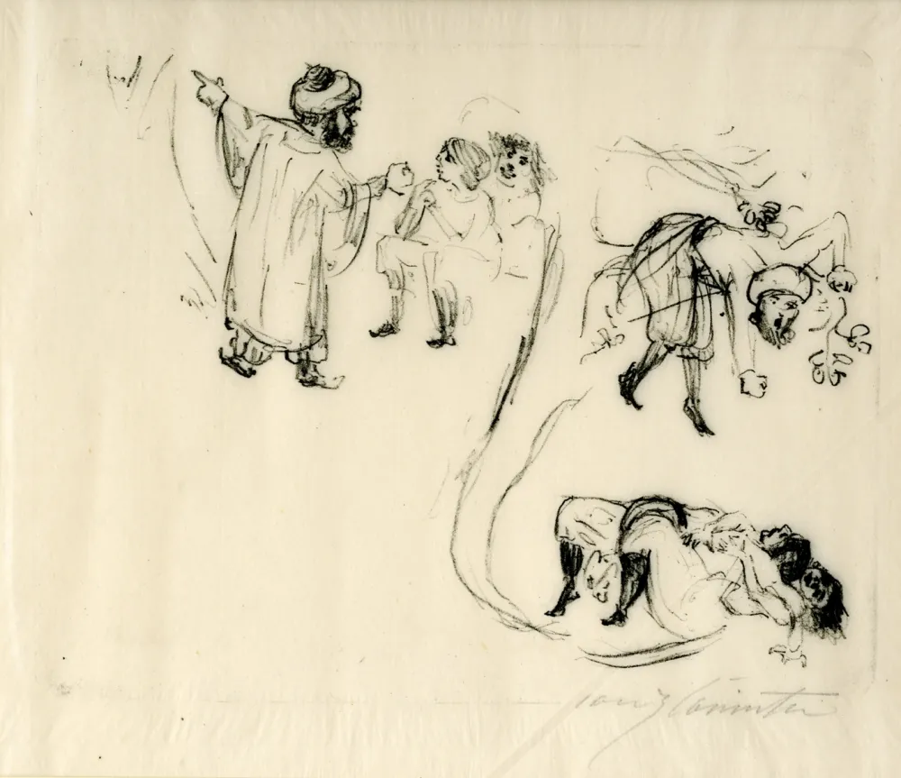 Lithografie Corinth - Illustration zu 1001 Nacht