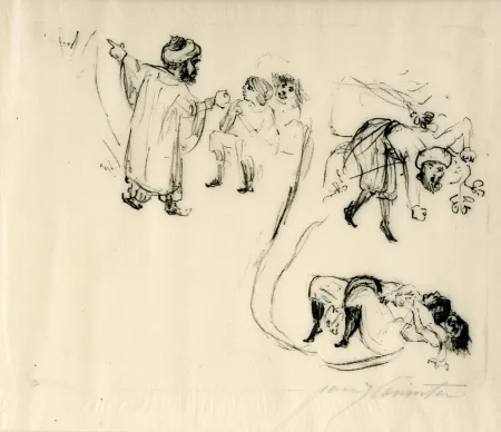 Lithografie Corinth - Illustration zu 1001 Nacht