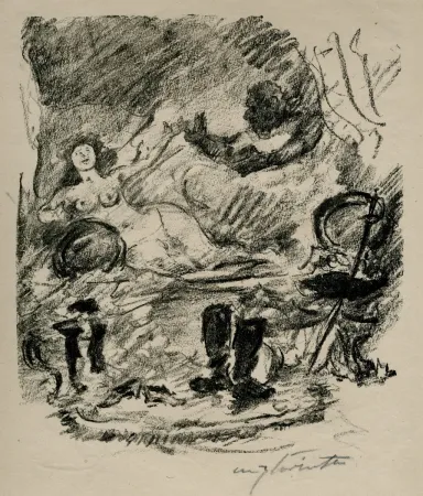 Lithografie Corinth - Wiedervereinigung mit der zur Gräfin emporgestiegenen Aline