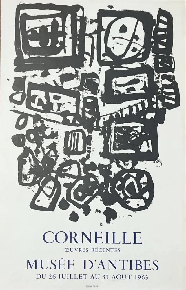 Lithografie Corneille - Affiche lithographique Musée d'Antibes (Musée Picasso) 1963