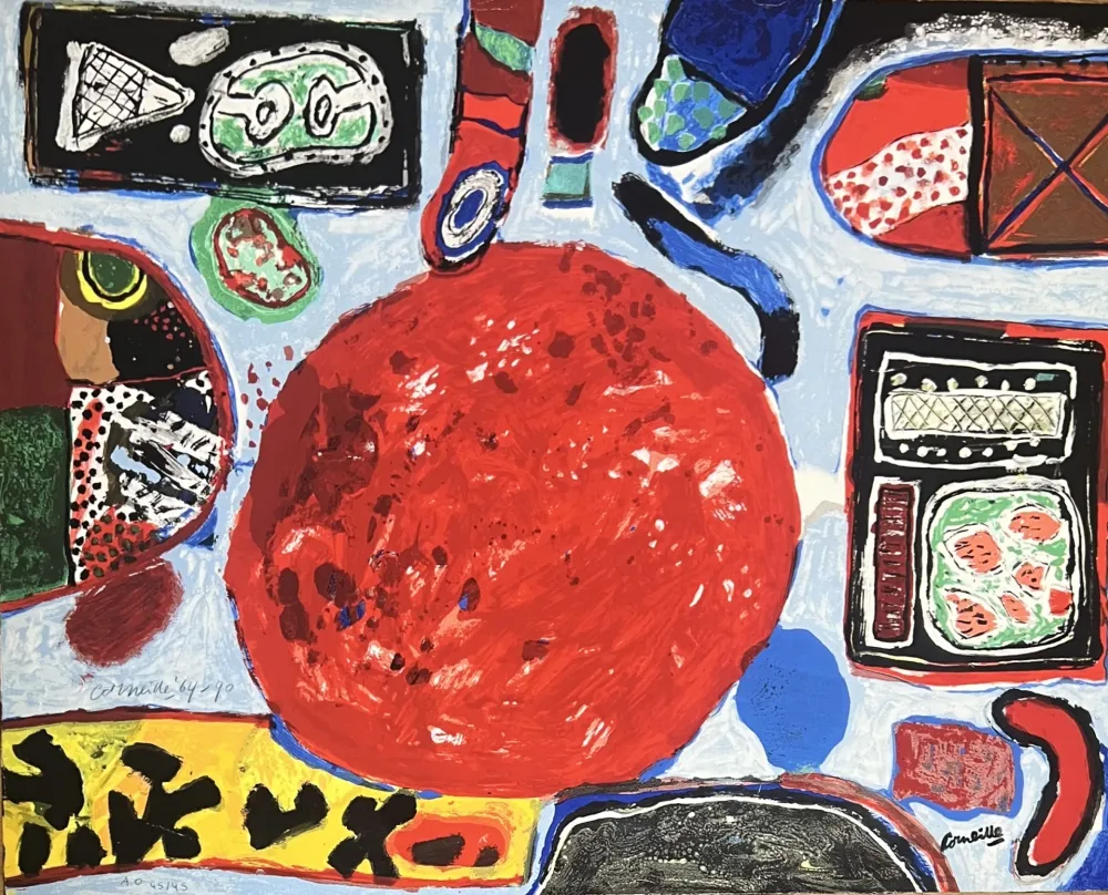 Digitale Print Corneille - Edition 45 ex. Composition Abstraite 1964  Archives Officielles Guillaume Corneille