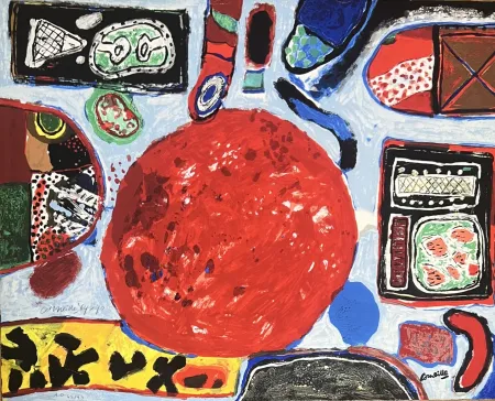 Digitale Print Corneille - Edition 45 ex. Composition Abstraite 1964  Archives Officielles Guillaume Corneille