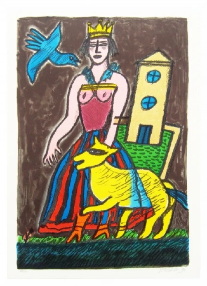 Lithografie Corneille - Histoire d'une reine