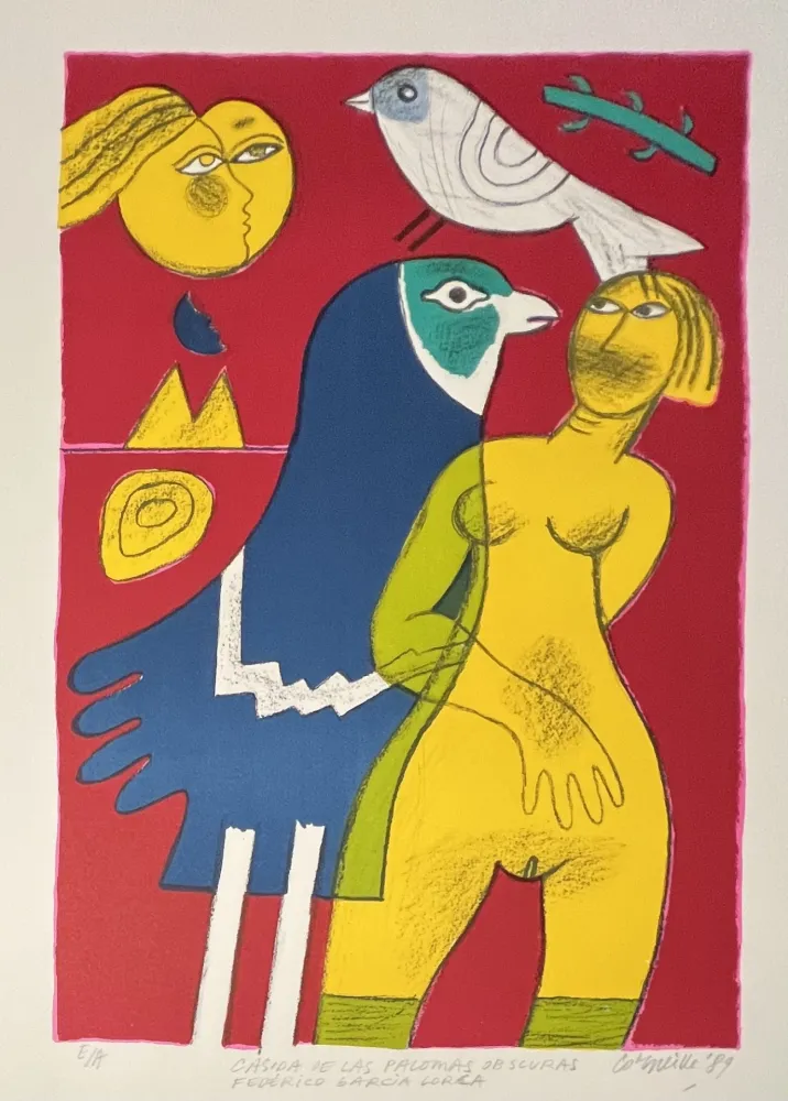 Lithografie Corneille - Hommage à Federico Garcia Lorca, 1989
