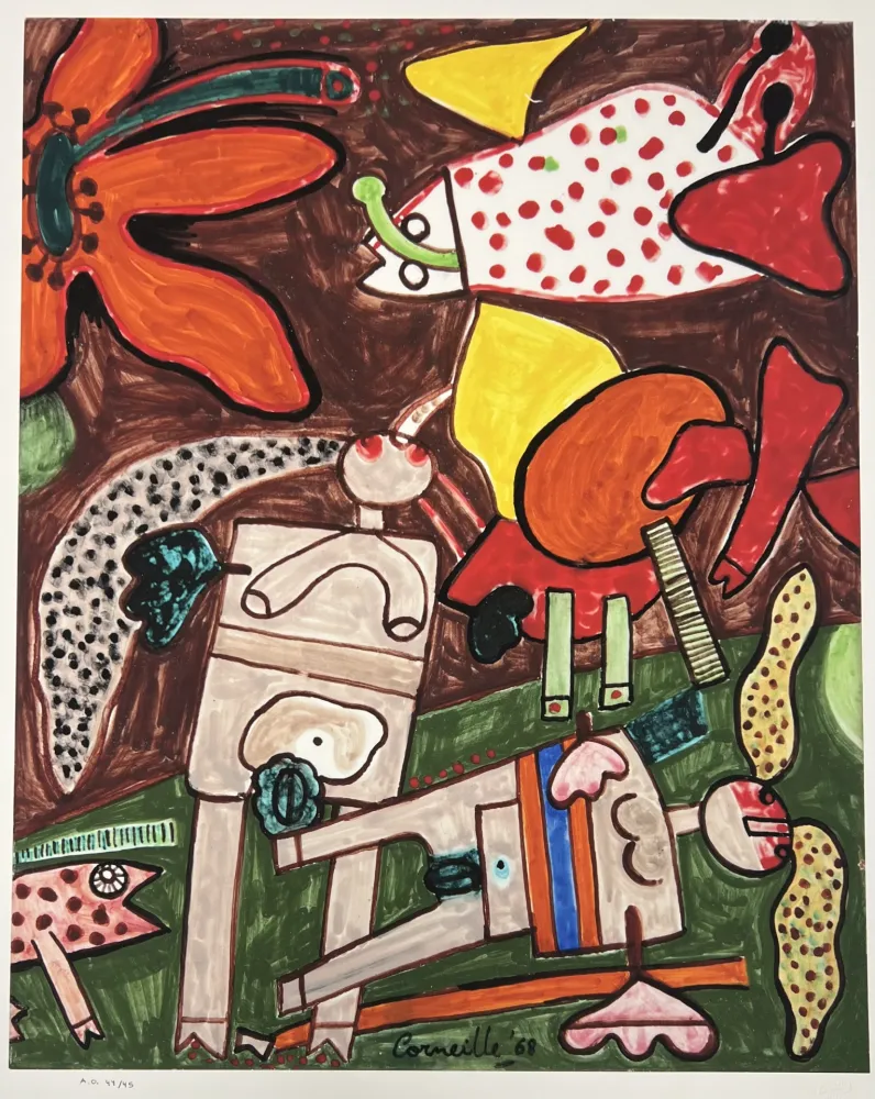 Digitale Print Corneille - Jardin d'été, 1968 - Tirage à  45 ex