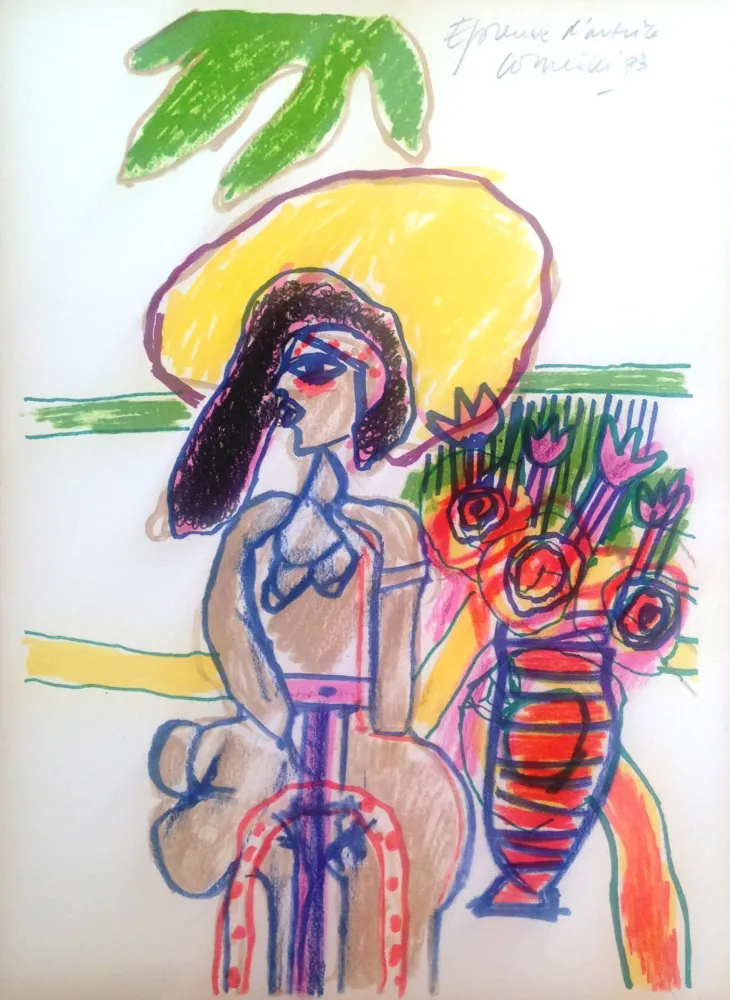 Zeefdruk Corneille - Jolie dame 