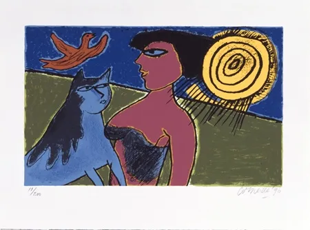 Zeefdruk Corneille - L'amour au jour le jour 1