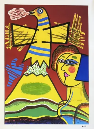 Multiple Corneille - Le grand oiseau du Mont Fuji, 1989,  45 ex