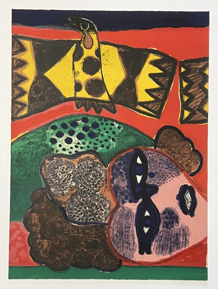 Lithografie Corneille - Lithographie ancienne La belle de jadis, 1972