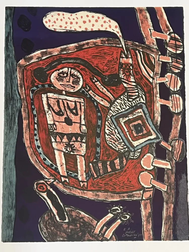 Lithografie Corneille - Lithographie ancienne Piège, 1971 E/A