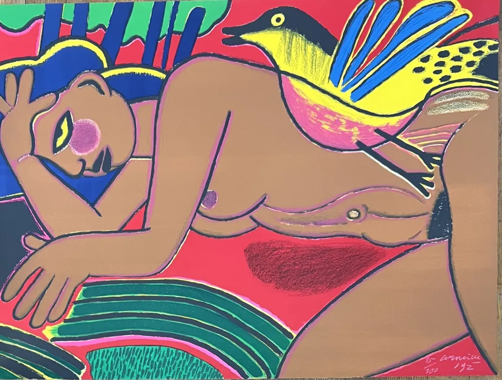 Lithografie Corneille - Lithographie Femme de l'été, 1992